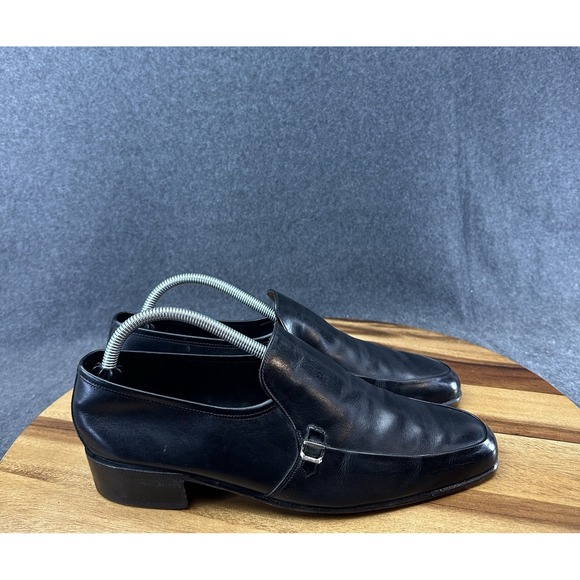 BALLY Switzerland Continentals Prezzo Black Leather Loafers Men's Size 8.5C